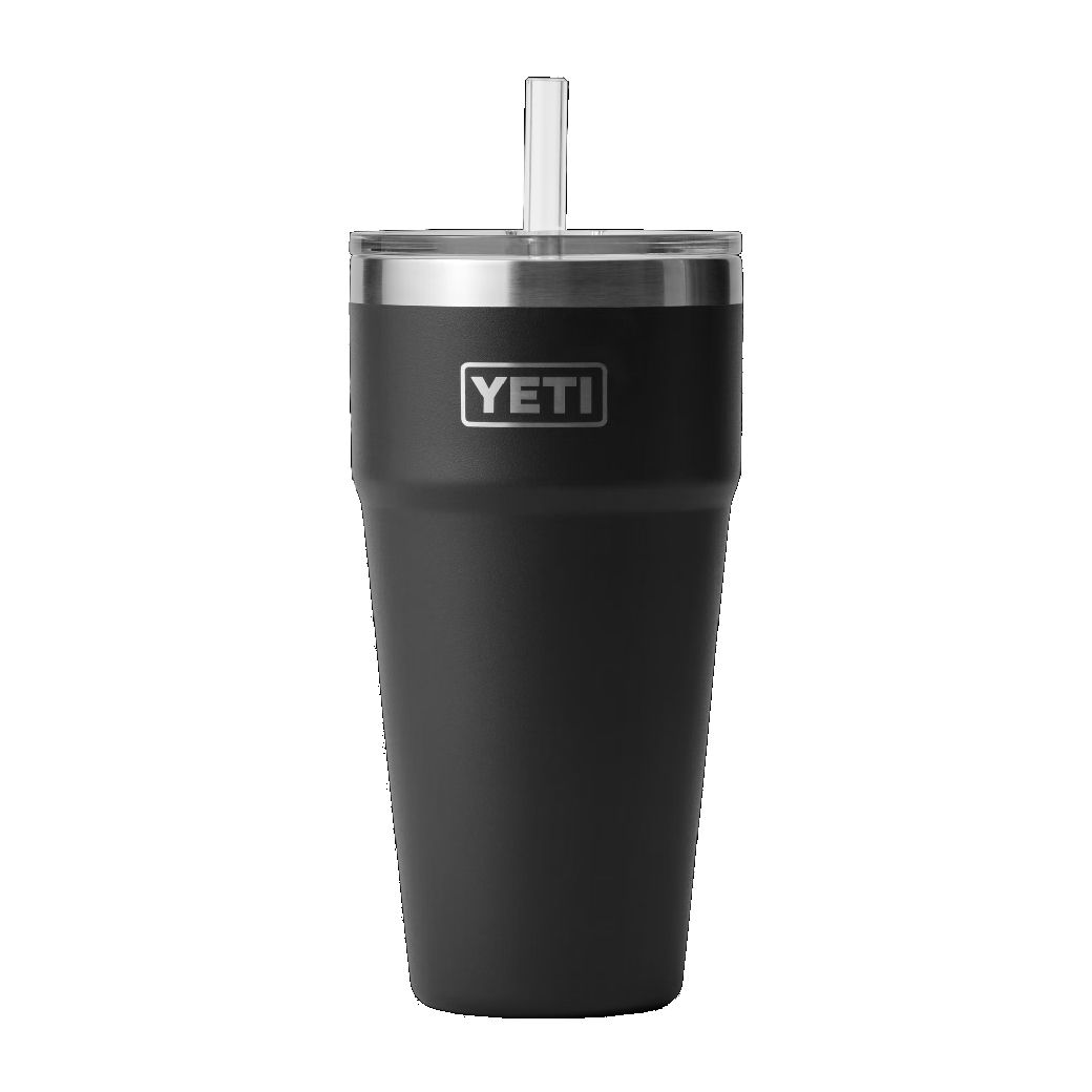 YETI RAMBLER 26OZ STACKABLE CUP WITH STRAW LID BLACK