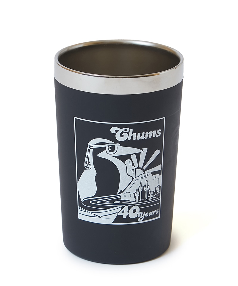 CHUMS 40TH ANNIVERSARY CAMPER STAINLESS STEEL TUMBLER BLACK