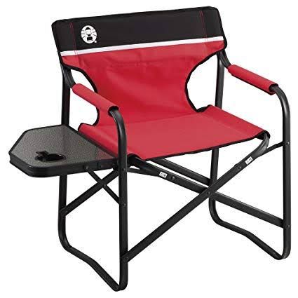 SIDE TABLE DECK CHAIR / RED